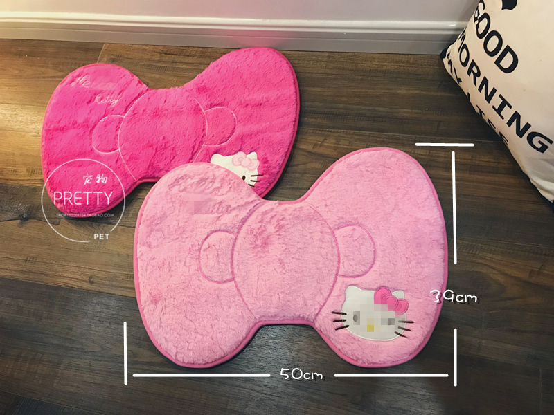 Pink Bow (Size About 50 * 39Cm)Special clearance price   Four seasons Pets Mat Dogs and cats carpet Dog mat poodle Sleeping mat mattress