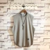 Sundipy mùa hè nam in màu rắn mồ hôi vest sinh viên tròn cổ rắn màu cotton không tay áo T thủy triều - Áo vest cotton áo ba lỗ gym Áo vest cotton