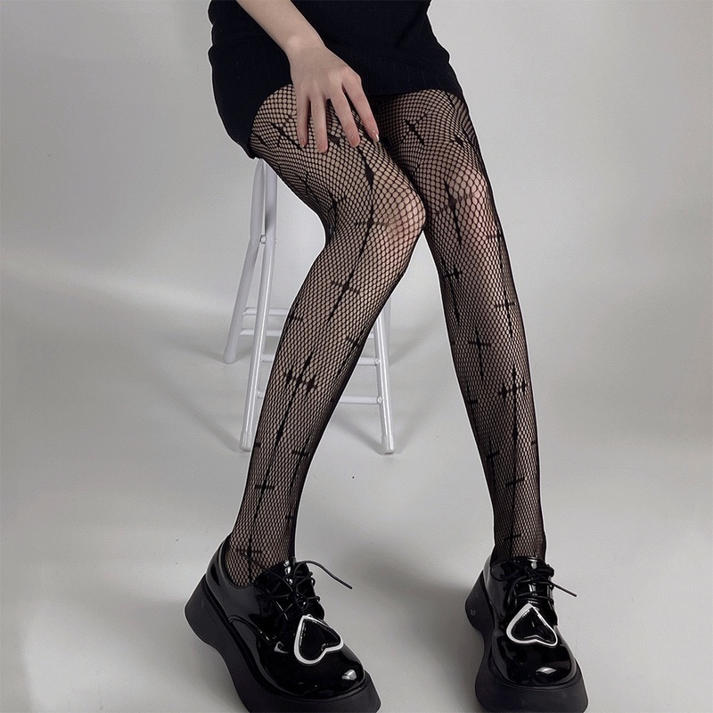 Plus Size Fat Girl Extra Fat 100kg ins Pure Desire Style Cross Jacquard Hollow-Out Fishnet Stockings Black Pantyhose Plus Size Fat Girl Extra Fat 100kg ins Pure Desire Style Cross Jacquard Hollow-Out Fishnet Stockings Black Pantyhose