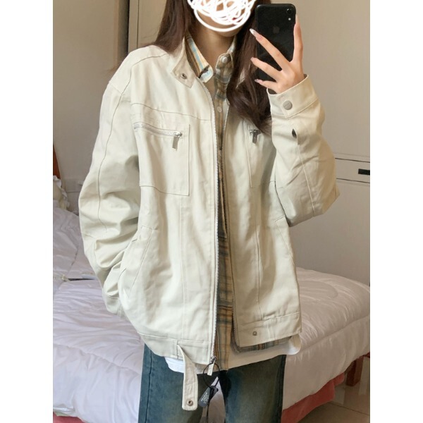 Vintage Harrington Washed Canvas Jacket for Men, Spring and Autumn 2026 New American-Style Stand Collar Casual Workwear Jacket for Women Vintage Harrington Washed Canvas Jacket for Men, Spring and Autumn 2026 New American-Style Stand Collar Casual Workwear Jacket for Women
