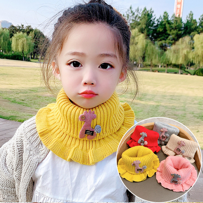 冬季保暖防风脖套毛绒针织宝宝围巾