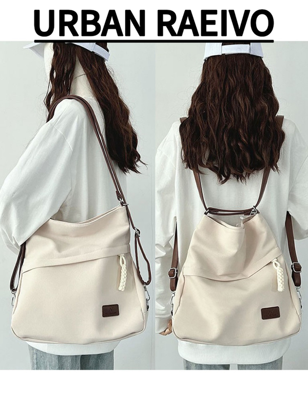 Ur Bag Three-In-One Backpack 2026 New Model Backpack School Bag for Female College Students Canvas Bag Women's Shoulder Crossbody Bag Ur Bag Three-In-One Backpack 2026 New Model Backpack School Bag for Female College Students Canvas Bag Women's Shoulder Crossbody Bag