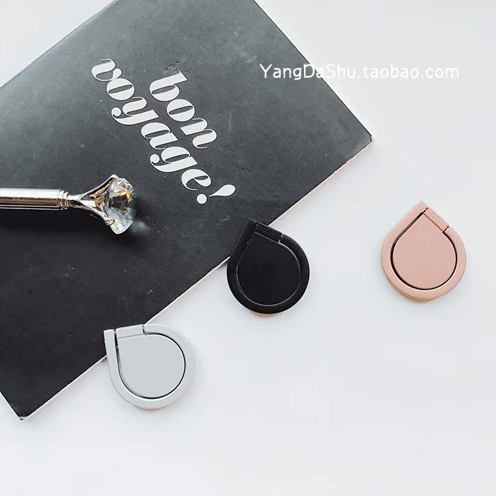 Vòng treo kim loại thả nước iPhone6 ​​/ 7 / PLUS khóa vòng đơn giản chống không khí nữ thả xoay 360 độ phổ quát - Nhẫn nhẫn nam vàng tây