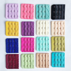 25-Color Large Three-Row Three-Hook 5.5cm Wide Bra Extender with Stainless Steel Bra Extension Buckle, Widened 3-Row Hook