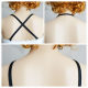 40 Extended Elastic 1.0 Gray Bra Straps with Small Hooks, Beautiful Back Cross Halter Bra, Seamless Invisible Anti-Slip Straps