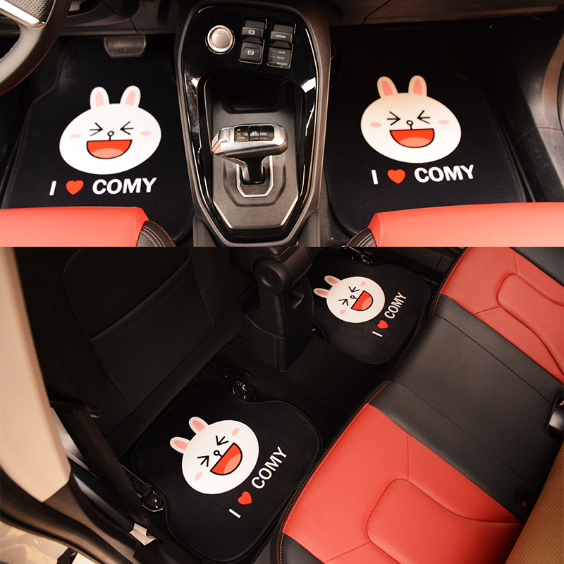 Cartoon Car Floor Mat Carpet Car Mats Are Easy To Clean Soft Suede