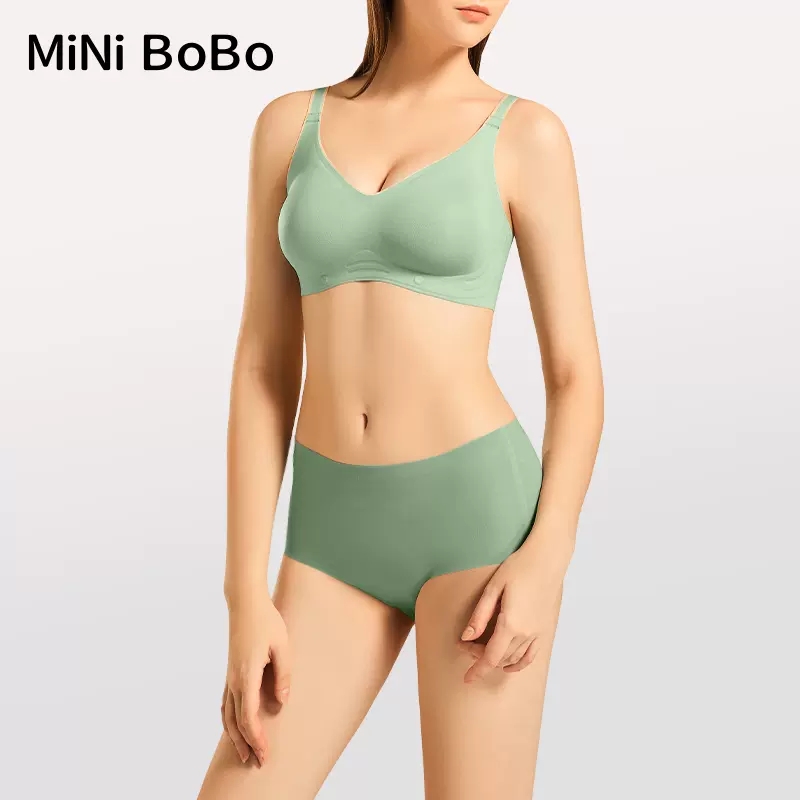 2件！Minibobo薄款无痕胸罩套装