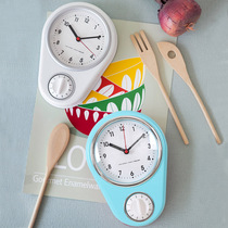 Kitchen timed wall clock non-punching creative trumpet clock home mute mini quartz clock Nordic modern Wall watch