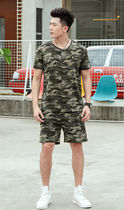 New camouflage suit mens T-shirt pants summer thin wear-resistant breathable work clothes for men and women
