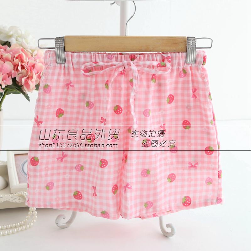 Nhật bản mùa xuân và mùa thu 2018 phụ nữ ngủ quần quần short cotton mùa hè nhà giảm béo gạc mỏng quần nóng cotton mùa hè