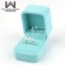 Hộp trang sức Aqua Flannel Vòng mặt dây chuyền Vòng tay Vòng cổ Hộp bông tai Hộp đựng đồ trang sức Hộp đựng đồ trang sức Hộp bao bì - Nhẫn