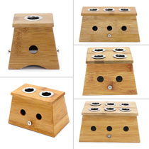 Bamboo moxibustion box single hole bamboo wood moxibustion box bamboo moxibustion strip four-hole six-hole moxibustion bamboo moxa strip moxibustion box wholesale