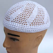 Mens style summer crochet net cap Four Seasons cotton thread old Beijing language melon skin hat northwest ethnic worship small white hat