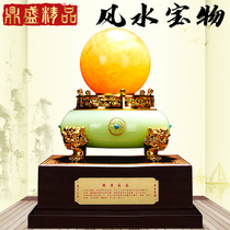 Authentic natural crystal ball cornucopia decoration Feng Shui lucky spin luck yellow red living room wine cabinet opening gift