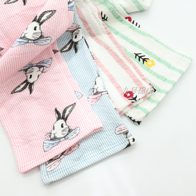 Mùa thu và mùa đông cặp vợ chồng đồ ngủ cotton của phụ nữ cotton nhà quần nam kích thước lớn cộng với phân bón để giữ ấm phòng điều hòa không khí hoạt hình hoa do lot nam dep
