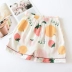 Mùa hè cotton mỏng hai lớp gạc quần pyjama quần ba phần tư quần của phụ nữ cotton mặc nhà phim hoạt hình hoa thoáng mát - Quần tây Quần tây