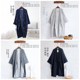 Spring and summer thin gauze sleeping skirt men's cardigan long nightgown all cotton double -layer yukata women's Japanese style and wind pajamas crushing