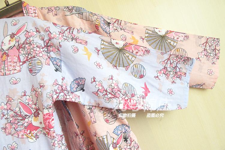 Mùa hè phần mỏng bông gạc áo choàng tắm nữ Nhật Bản-phong cách cardigan nightdress dễ thương và gió gowns cotton phẳng vải hấp quần áo