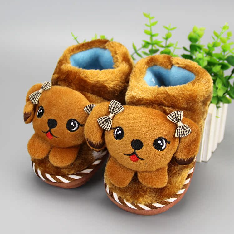 Pantoufles enfants en suède pour hiver - semelle mousse - Ref 1024798 Image 18