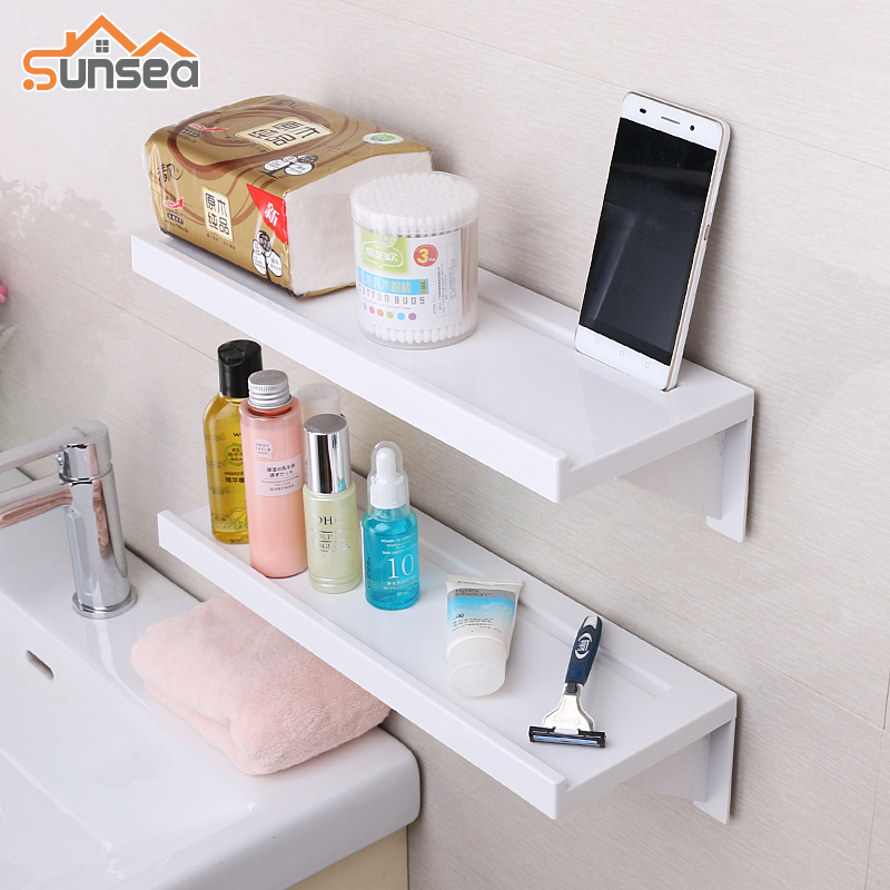 Makeup Room Shelf Wall-mounted Suction Cups Bathroom Shelve Free washing stand Toilet Bathroom lined with partitions