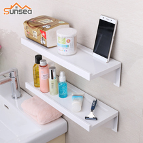  Bathroom shelf Wall-mounted suction cup Bathroom shelf Punch-free vanity toilet toilet word separator