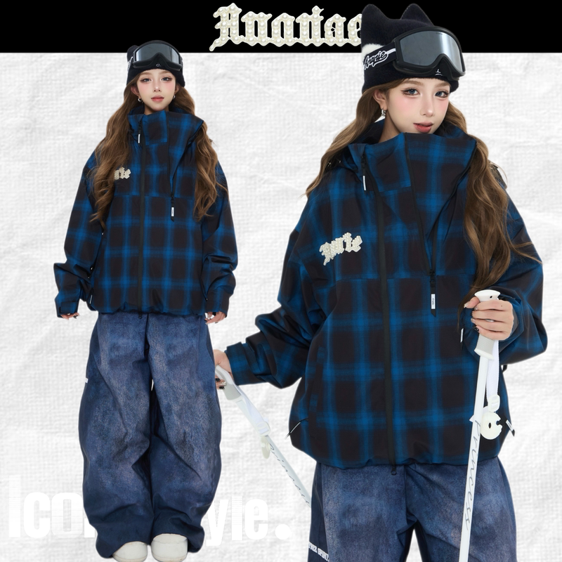 Ananie Ski Suit [Manchester City Old Stories 2.0] New Product 3L Fully Seam-Sealed Waterproof Fleece-Lined Unisex for Single and Double Boards