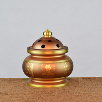 Buddha for sandalwood Furnace Buddha Hall Buddhist Incense Powder front hem Pure Bronze Hand Stove Fo the former Lotus lamp for the Buddha lamp