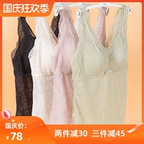 Sling bra one-piece long bra lace vest without steel ring gathering with chest pad underwear comfortable love 4177