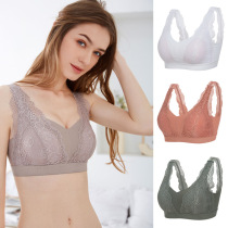 Comfortable love no steel ring bra bra latex cup anti mite underwear lace gathering comfortable and through maintenance bra women 8321