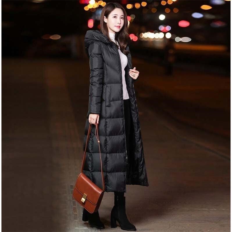 Special Offer Brand Women's Long down Jacket over the Knee 2026 Winter New Slim Fit Thickened White Duck down Coat Special Offer Brand Women's Long down Jacket over the Knee 2026 Winter New Slim Fit Thickened White Duck down Coat