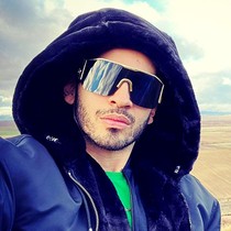 European and American sun glasses male tide continuous body wind mirror large frame sunglasses metal glasses personality integrated sun eyes