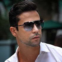 Sun glasses mens fashion conjoined lens big frame tide People sunglasses personality eyes sunglasses driver driving mirror