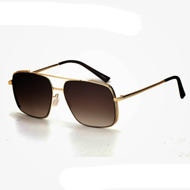 Asymptotic sunglasses Men's round face Mirrors Square Large Frame Sunglasses Tide tea Color Myopia Driver Driving the Sun Eye