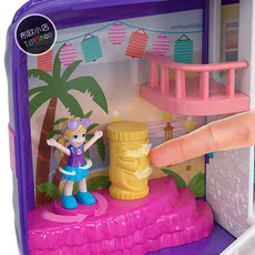 Игрушка 正版进口美泰polly pocket波利口袋八宝盒迷你沙滩娃娃玩具场景