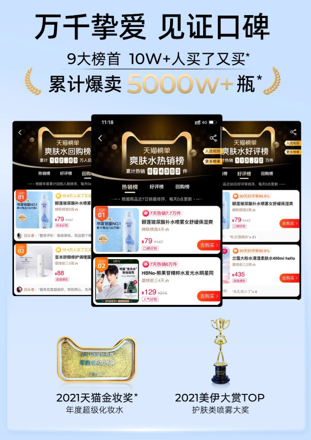 Hyaluronic Acid Hydrating Spray Dual-Action Toner Mist - Detail image 4