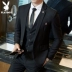 Bộ đồ vest Playboy phù hợp với nam hai mảnh phù hợp với trang phục chuyên nghiệp trang trí cơ thể chú rể - Suit phù hợp đồ nam đẹp 2021 Suit phù hợp
