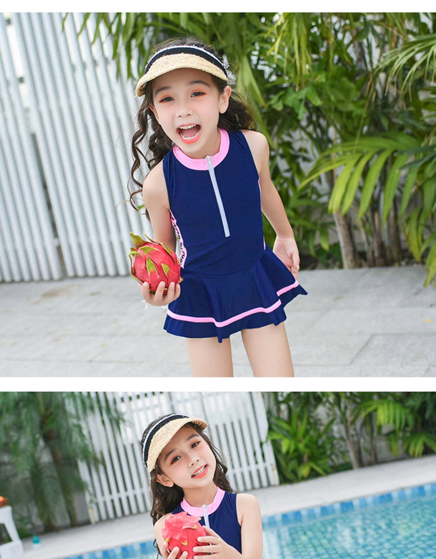 Đồ bơi bé gái 2019 dính liền với bé gái bảo thủ - Bộ đồ bơi của Kid đồ bơi trẻ con