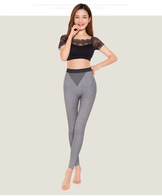 Quần legging liền mùa đông, quần dài nữ bó sát ấm áp, quần dài ôm sát co giãn màu mỏng, chống tĩnh điện cho nữ - Quần nóng lên