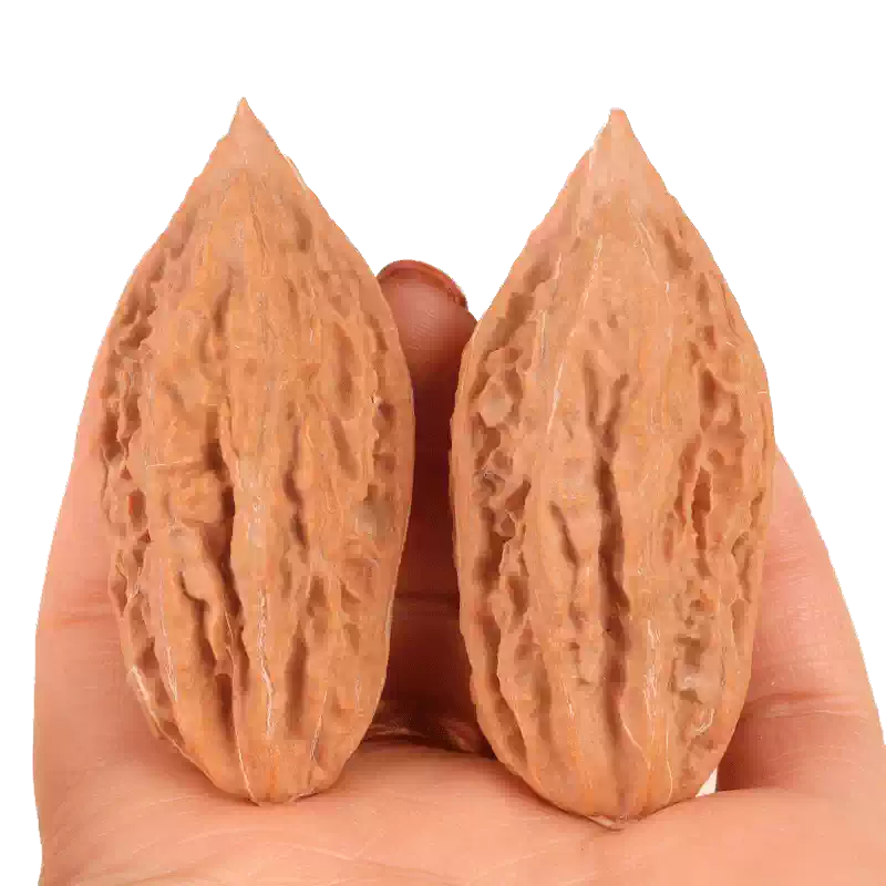 文玩核桃悶尖磨盤手把件原色正磨密紋矮樁獅子頭盤玩核桃精選配對