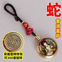 Модель ночи -свет [принадлежит к деньгам змеи] Puxian Bodhisattva+Cinnabar Snake+Послание пояса благословения