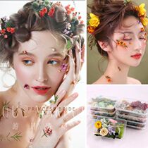 Bride Young Dried Flowers Decoration Festival Handmade Makeup Flowers Materials Flowers Materials Fairy sensei Facial Adornment