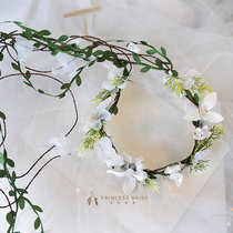Sen female department Korean wreath Bridal headdress Bridesmaid head flower Childrens wedding photography photo outdoor pastoral wedding with