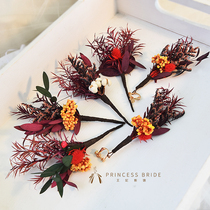 Fairy Beauty Sen Female Wind Fields Wedding Romantic meritocratic meritocracy Flowers Hair Accessories Wedding Dresses Wedding Dresses Bridal Gown