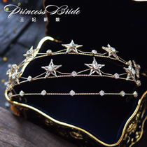 Princess bride Rhinestone simple hairband Wedding hair accessories Bride wedding dress photo and makeup headdress accessories
