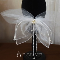 Han Style Bridal Fairy Hair Accessories String Pearl Butterfly Knot Headwear handmade Temperament Brief Haircut Wedding accessories Accessories Accessories