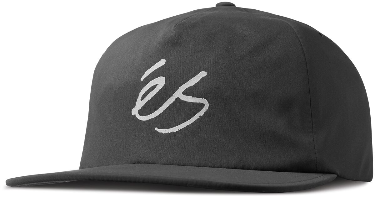 ES Skateboard Black Flat Brim Hat Versatile