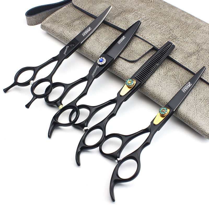 Personalized gasket hairdressing scissors 6 inch flat cutting teeth cutting hair stylist special hair thinning tool fat cut warped cut