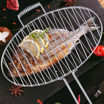 BBQ clips stainless steel barbecue thickened commercial barbecue net large household barbecue grill large grilled vegetable clip grilling net