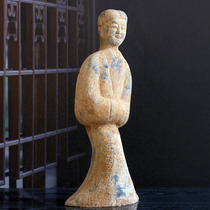 Antique Han Dynasty pottery figurines classical home pottery ornaments cultural relics reproduction collections art hotel soft decorations
