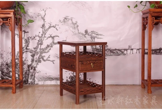 Gỗ Mahogany cánh gà gỗ Great Wall bàn cà phê Ming và Qing bên cổ điển một số gỗ rắn Trung Quốc bàn trà góc cổ vài bàn trà nhỏ - Bàn trà